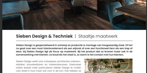 Sieben design.nl in The art of living